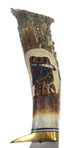 Hand Crafted Hunting Stag Knife Knife Ken Richardson Carve 9-1/4" JX126201